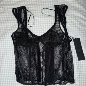 lioness / princess polly black corset